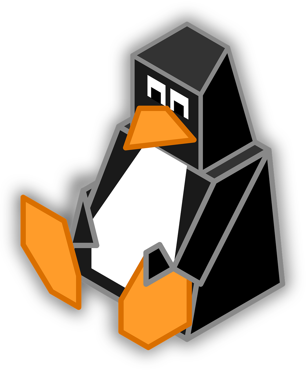 cartoon, cube, icon, isometric, linux, penguin, square, tux, linux, linux, linux, linux, linux